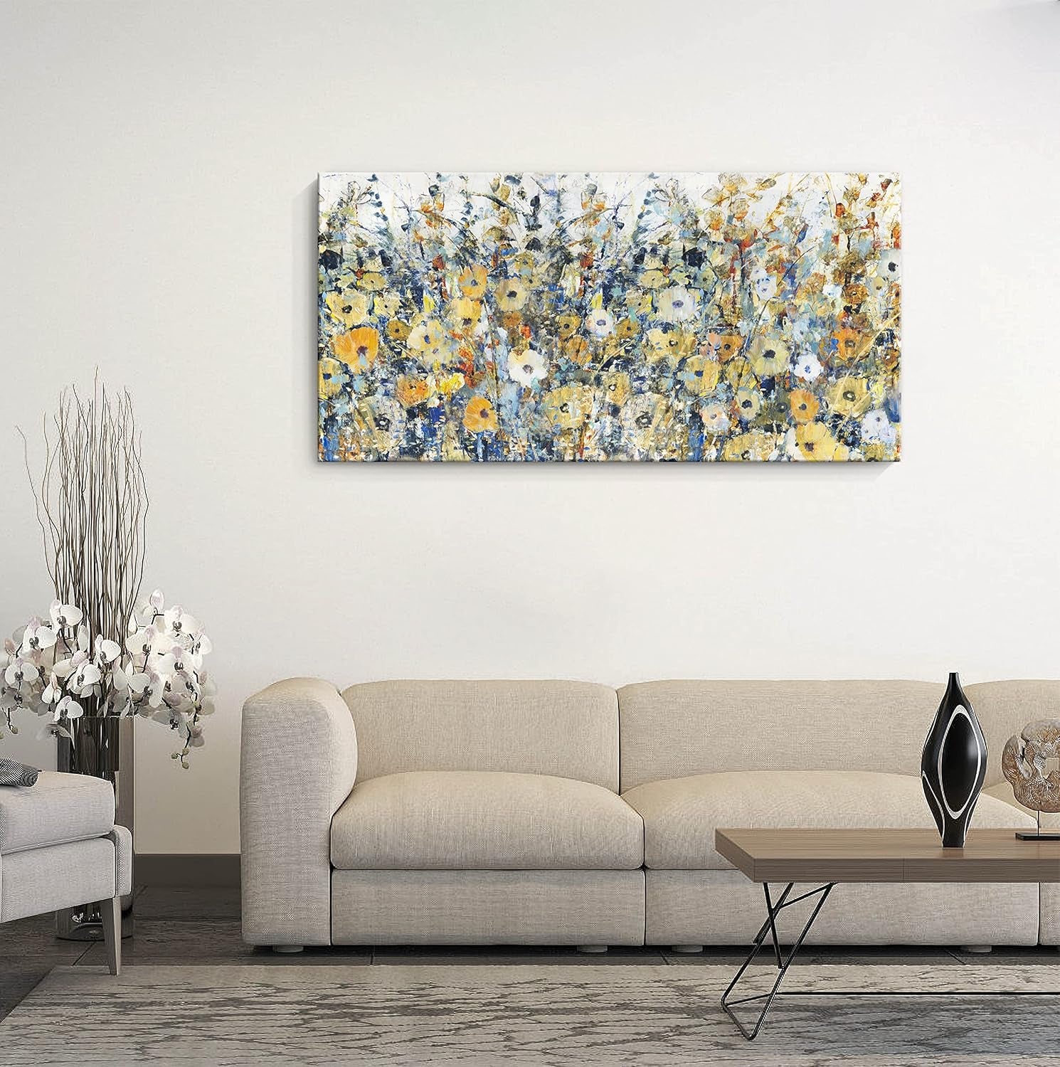 Contemporary Flowers Canvas Wall Art