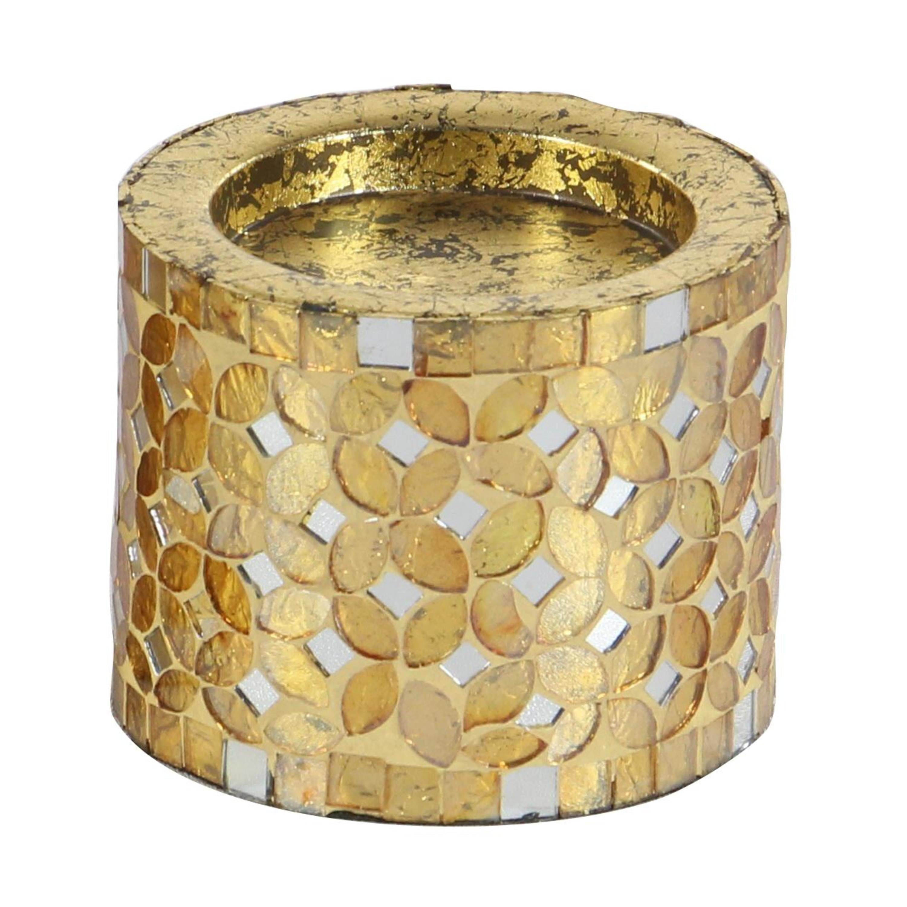 Handmade Candle Holder with Mosaic Pattern