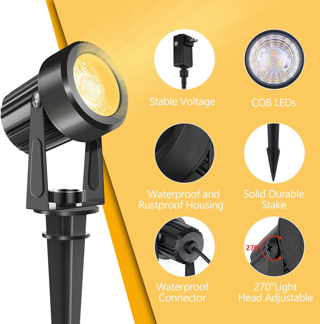 Transformer Outdoor Spotlights for Garden