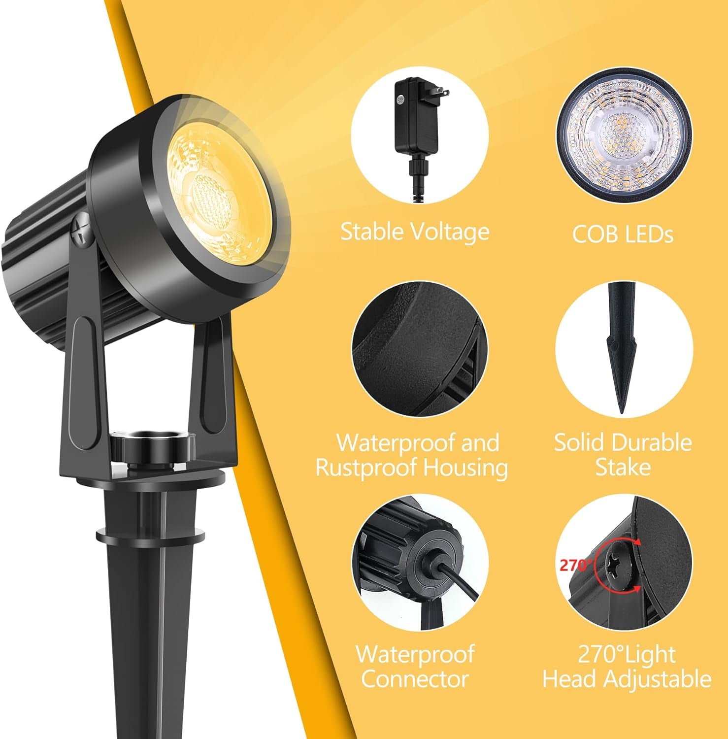 Transformer Outdoor Spotlights for Garden
