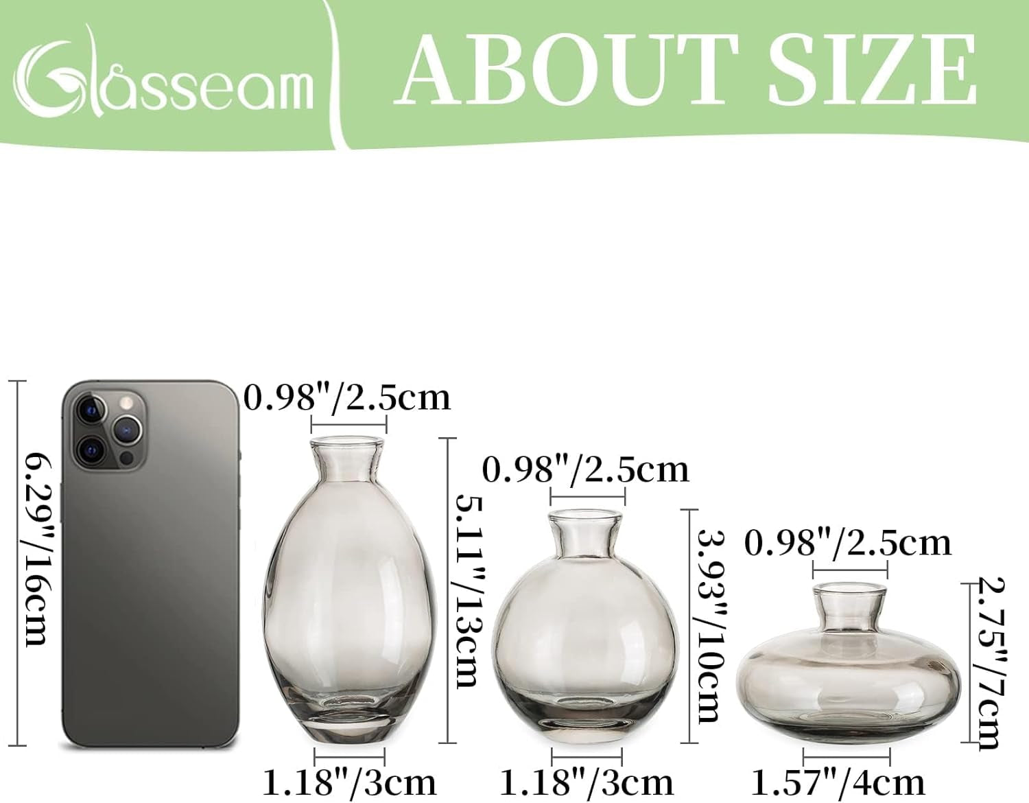 Handmade Cute Gray Small Vases