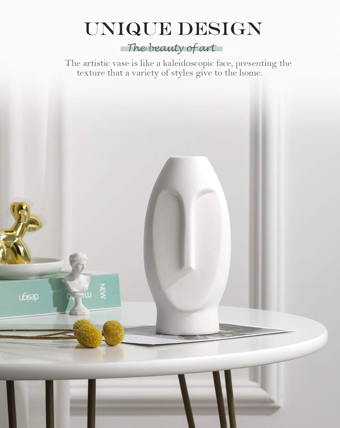 Delicately Carved Art Face Style Vases