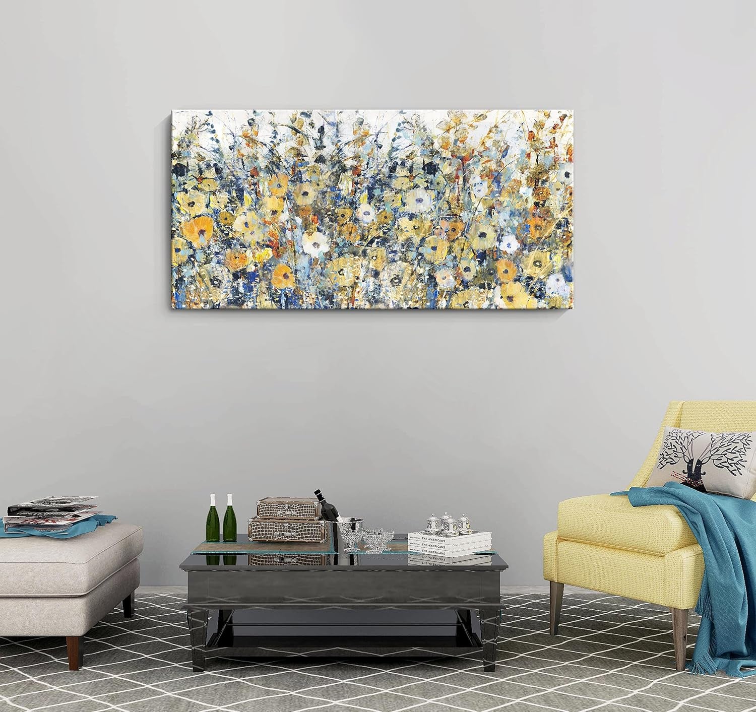 Contemporary Flowers Canvas Wall Art