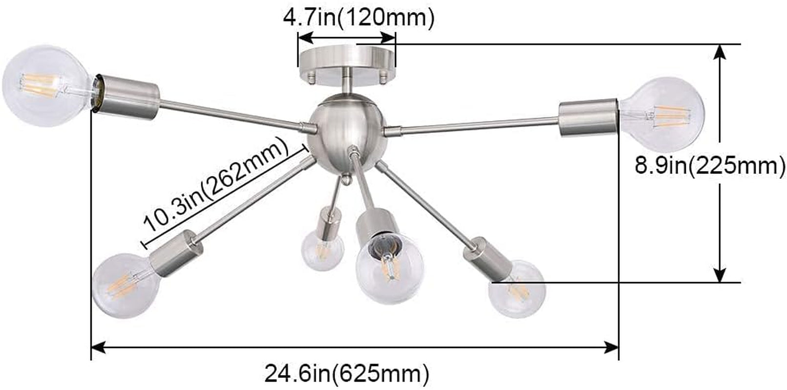 Sputnik Chandelier Light Fixture