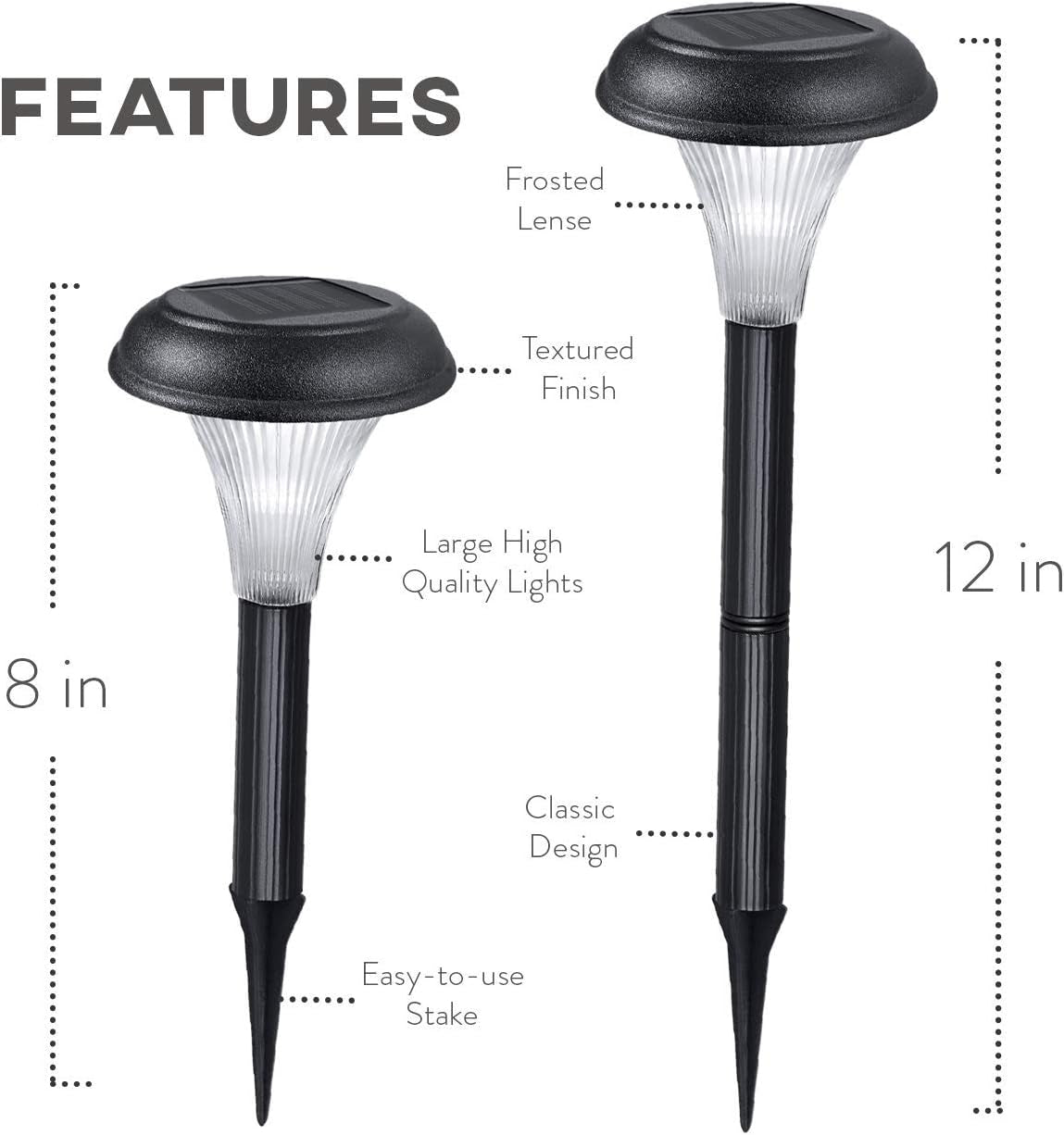  Garden Solar Lights for Outdoor Pathway
