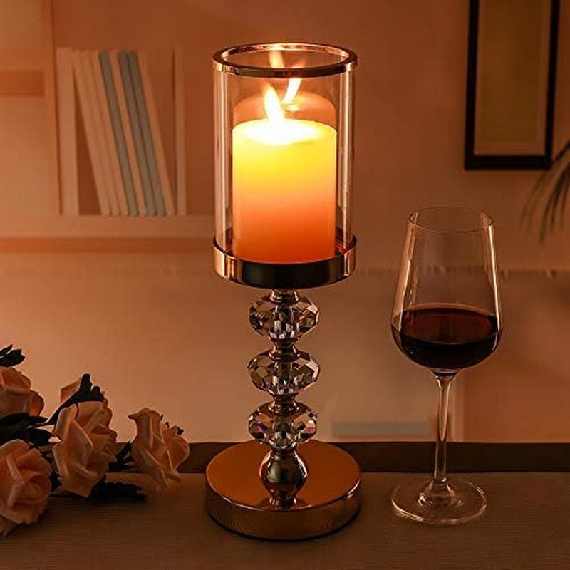 Crystal Candle Holder with Glass Lid