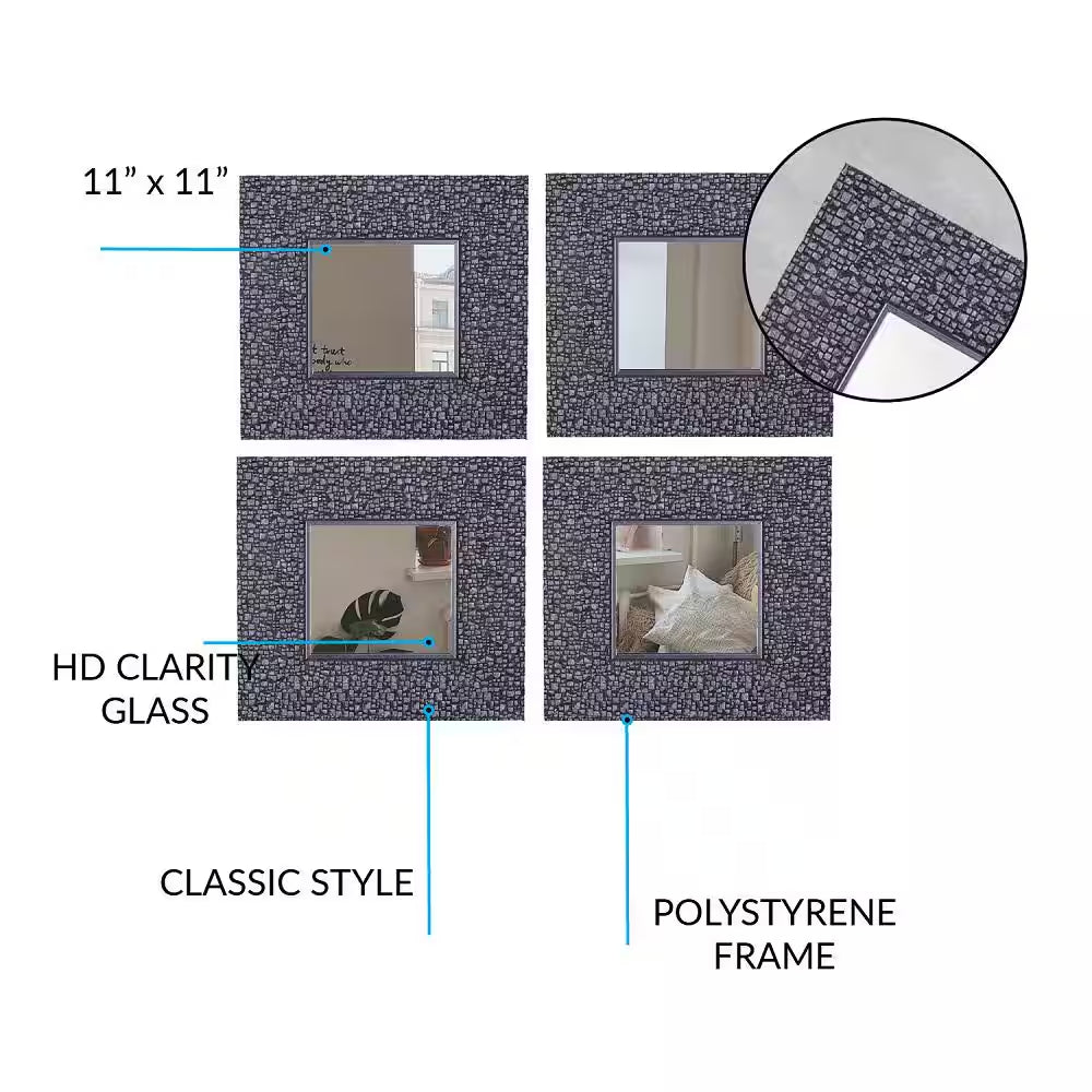  Set of 4 Accent Wall Mirrors